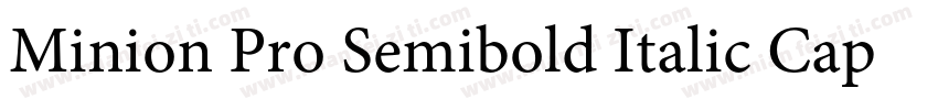 Minion Pro Semibold Italic Caption字体转换